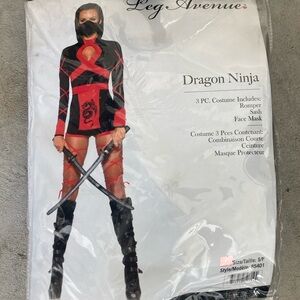Leg Avenue Dragon Ninja Costume for Kids - Black and Red